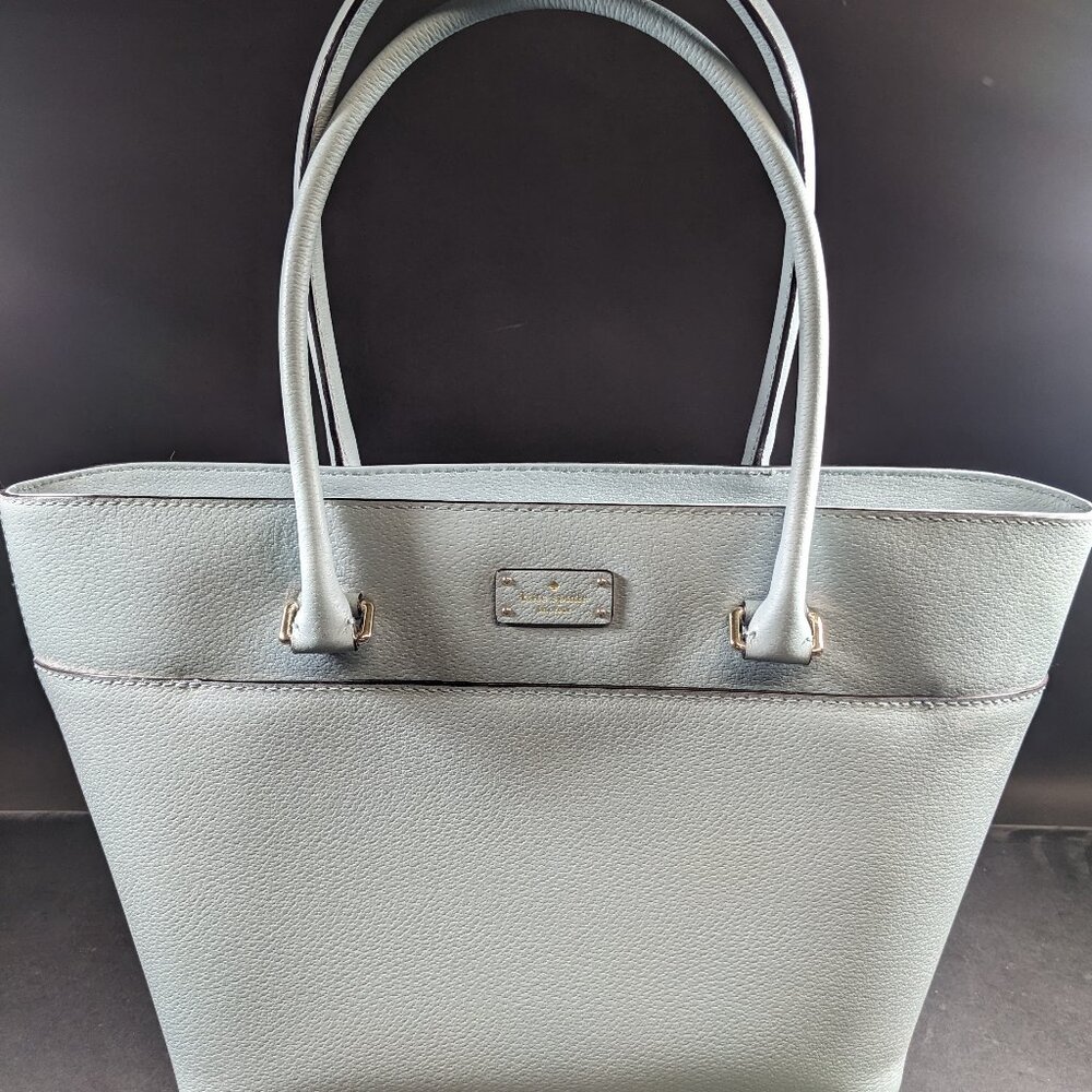 Kate Spade Pastel Blue Leather Tote Handbag